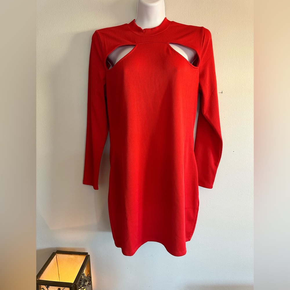 H&M Red Mini Bodycon Dress. Size XL.
